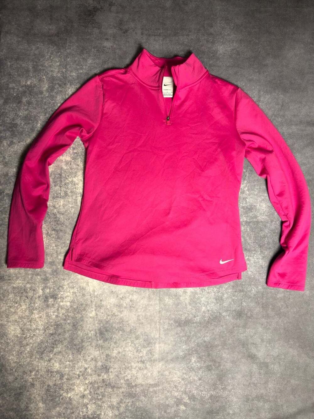 Nike Women's Therma-Fit 1/2-Zip Pullover Running Top Pink Size Small